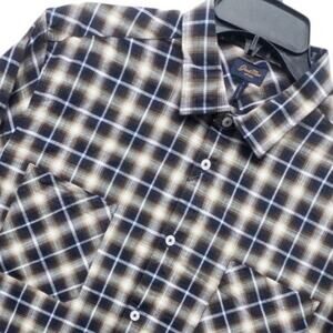 Good Man Brand Long Sleeve Button Down Shirt Men's Large Brown Plaid